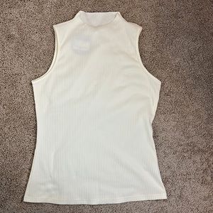 NWT Mittoshop ribbed mock neck top sz large